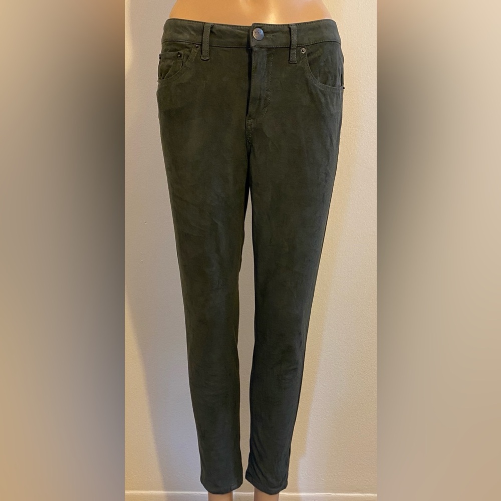 Tokyo Darling High Waisted Mock Suede Zip Up Jeggings